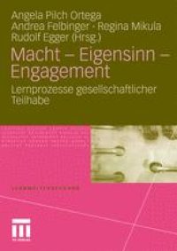 cover of the book Macht – Eigensinn – Engagement: Lernprozesse gesellschaftlicher Teilhabe