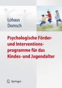 cover of the book Psychologische Förder- und Interventionsprogramme für das Kindes- und Jugendalter