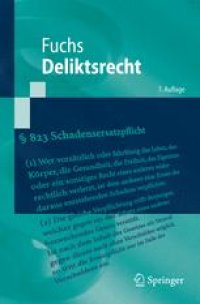 cover of the book Deliktsrecht: Eine nach Anspruchsgrundlagen geordnete Darstellung des Rechts der unerlaubten Handlungen und der Gefährdungshaftung