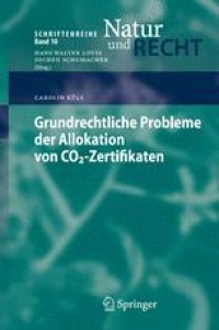 cover of the book Grundrechtliche Probleme der Allokation von CO2-Zertifikaten