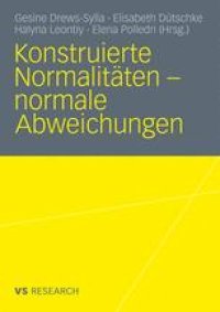 cover of the book Konstruierte Normalitäten – normale Abweichungen