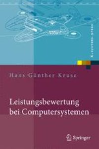 cover of the book Leistungsbewertung bei Computersystemen: Praktische Performance-Analyse von Rechnern und ihrer Kommunikation