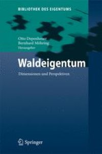 cover of the book Waldeigentum: Dimensionen und Perspektiven