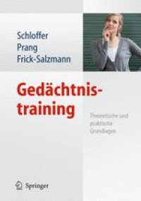 cover of the book Gedächtnistraining: Theoretische und praktische Grundlagen