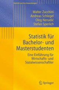 cover of the book Statistik für Bachelor- und Masterstudenten: Eine Einführung für Wirtschafts- und Sozialwissenschaftler