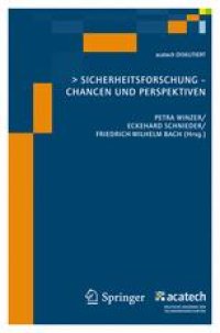 cover of the book Sicherheitsforschung-Chancen und Perspektiven