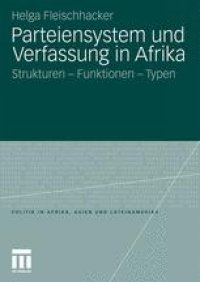 cover of the book Parteiensystem und Verfassung in Afrika: Strukturen – Funktionen – Typen