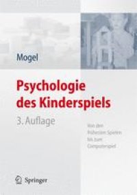 cover of the book Psychologie des Kinderspiels: Von den frühesten Spielen bis zum Computerspiel