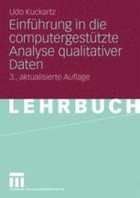 cover of the book Einführung in die computergestützte Analyse qualitativer Daten