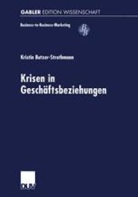 cover of the book Krisen in Geschäftsbeziehungen