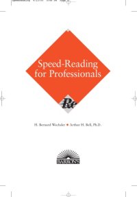 cover of the book Speed reading for professionals