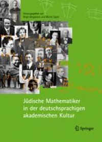 cover of the book Jüdische Mathematiker in der deutschsprachigen akademischen Kultur