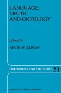 cover of the book Language, Truth and Ontology