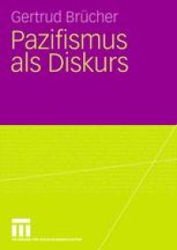 cover of the book Pazifismus als Diskurs