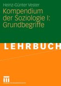 cover of the book Kompendium der Soziologie I: Grundbegriffe