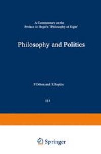 cover of the book Philosophy and Politics: A Commentary on the Preface to Hegel’s Philosophy of Right