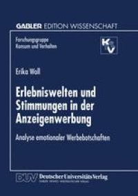 cover of the book Erlebniswelten und Stimmungen in der Anzeigenwerbung: Analyse emotionaler Werbebotschaften