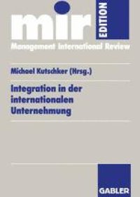 cover of the book Integration in der internationalen Unternehmung