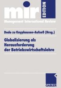 cover of the book Globalisierung als Herausforderung der Betriebswirtschaftslehre