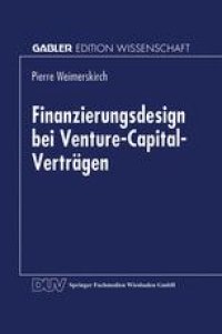 cover of the book Finanzierungsdesign bei Venture-Capital-Verträgen