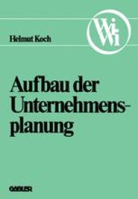 cover of the book Aufbau der Unternehmensplanung