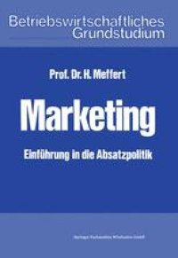 cover of the book Marketing: Einführung in die Absatzpolitik