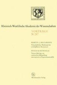 cover of the book Wirtschaftliches Wachstum bei erschöpfbaren Ressourcen. Neuere Beiträge zur statistischen Behandlung autoregressiver Regressionsmodelle: 225. Sitzung am 5. Juni 1974 in Düsseldorf