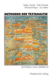 cover of the book Methoden der Textanalyse: Leitfaden und Überblick