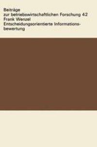 cover of the book Entscheidungsorientierte Informationsbewertung