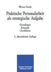 cover of the book Praktische Personalarbeit als strategische Aufgabe: Grundlagen, Konzepte, Checklisten