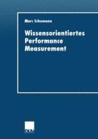 cover of the book Wissensorientiertes Performance Measurement