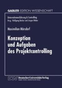 cover of the book Konzeption und Aufgaben des Projektcontrolling