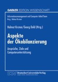 cover of the book Aspekte der Ökobilanzierung: Ansprüche, Ziele und Computerunterstützung