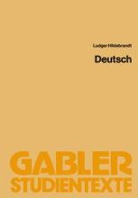 cover of the book Deutsch