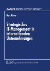 cover of the book Strategisches IT-Management in internationalen Unternehmungen