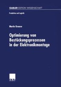 cover of the book Optimierung von Bestückungsprozessen in der Elektronikmontage