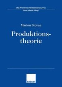 cover of the book Produktionstheorie