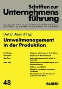 cover of the book Umweltmanagement in der Produktion