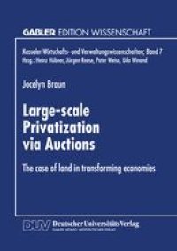 cover of the book Large-scale Privatization via Auctions: The case of land in transforming economies