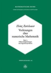 cover of the book Vorlesungen über Numerische Mathematik: Band 2 Differentialgleichungen und Eigenwertprobleme