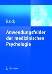 cover of the book Anwendungsfelder der medizinischen Psychologie