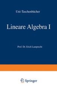 cover of the book Lineare Algebra I