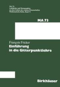 cover of the book Einführung in die Gitterpunktlehre