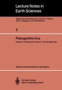 cover of the book Paleogeothermics: Evaluation of Geothermal Conditions in the Geological Past