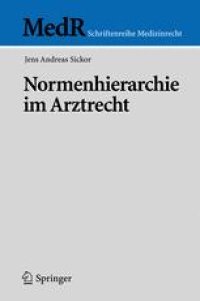 cover of the book Normenhierarchie im Arztrecht