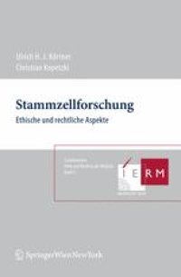 cover of the book Stammzellforschung: Ethische und rechtliche Aspekte