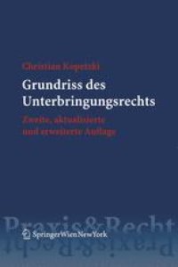 cover of the book Grundriss des Unterbringungsrechts