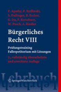 cover of the book Bürgerliches Recht: Prüfungstraining. Fallrepetitorium mit Lösungen