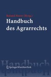 cover of the book Handbuch des Agrarrechts