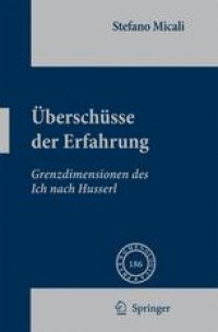 cover of the book Überschüsse Der Erfahrung: Grenzdimensionen des Ich nach Husserl